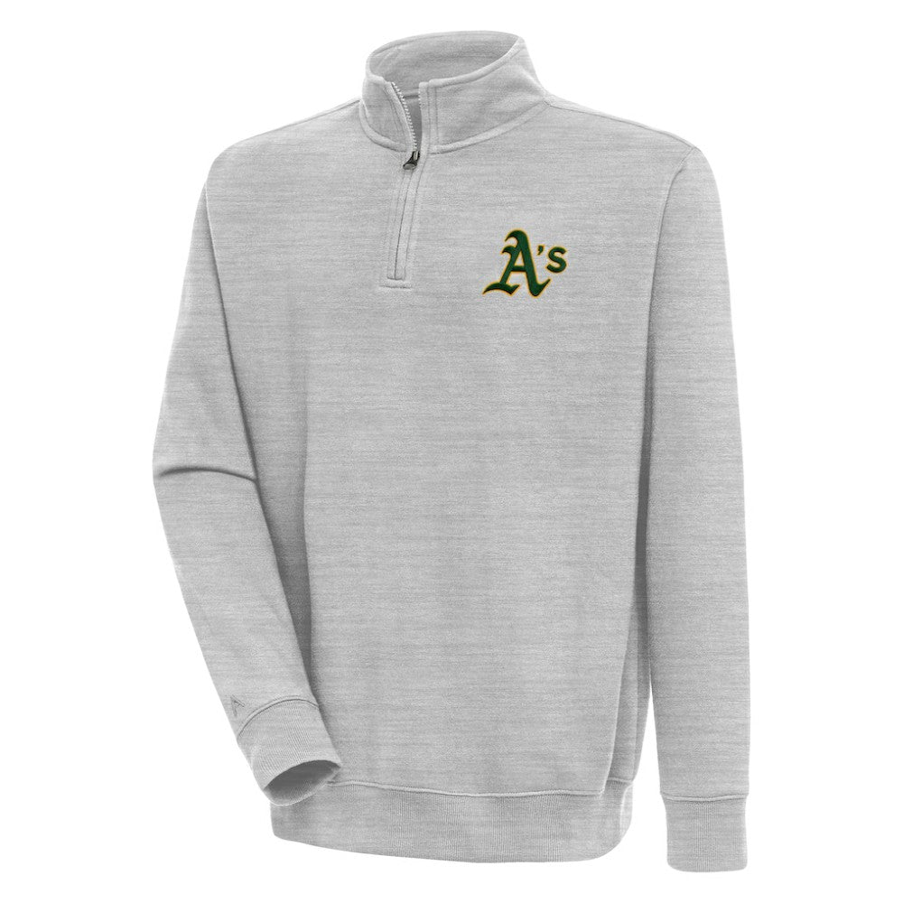 Athletics Antigua Victory Quarter-Zip Pullover Top - MLB