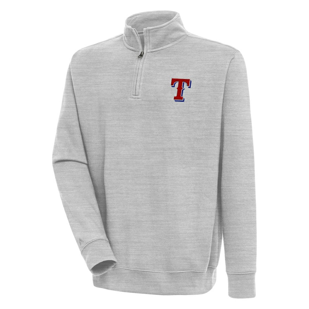 Texas Rangers Antigua Victory Quarter-Zip Pullover Top - MLB