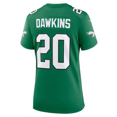Brian Dawkins Philadelphia Eagles Women's Alternate Game Jersey Kelly Green | Nike for Sale