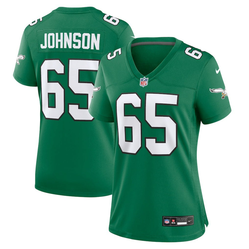 Lane Johnson Philadelphia Eagles Women's Alternate Game Jersey Kelly Green | Nike for Sale