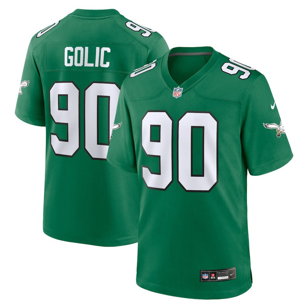 Mike Golic Philadelphia Eagles Retired Player Alternate Game Jersey Kelly Green | Nike for Sale
