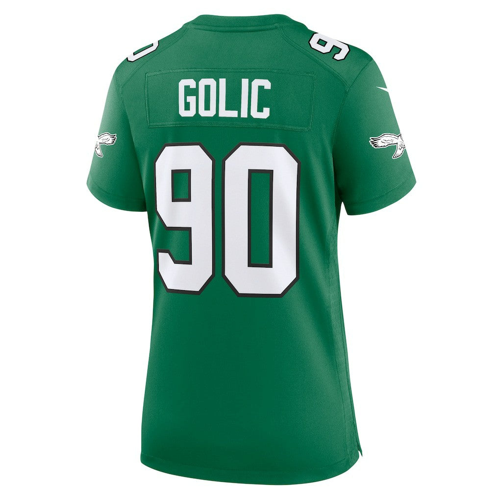 Mike Golic Philadelphia Eagles Women's Alternate Game Jersey Kelly Green | Nike for Sale