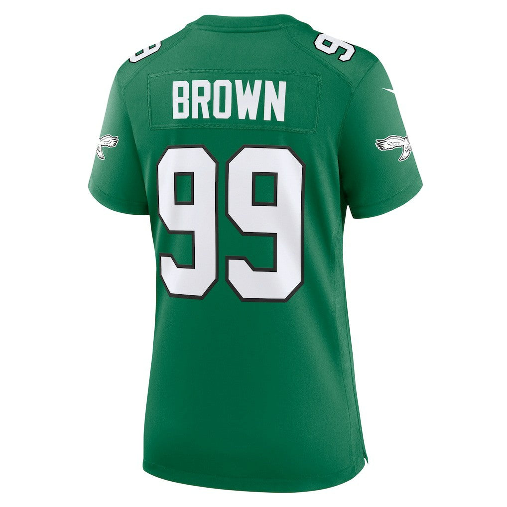 Jerome Brown Philadelphia Eagles Women's Alternate Game Jersey Kelly Green | Nike for Sale