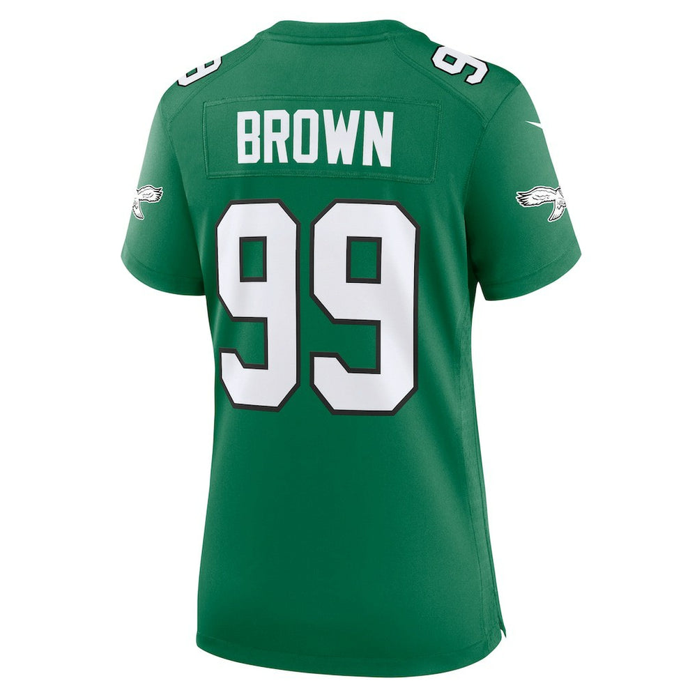 Jerome Brown Philadelphia Eagles Women's Alternate Game Jersey Kelly Green | Nike for Sale