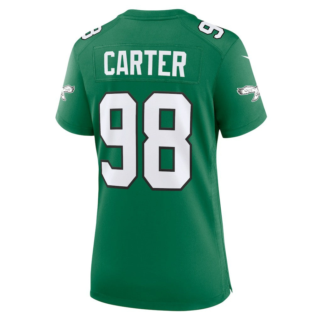 Jalen Carter Philadelphia Eagles Women's Alternate Game Jersey Kelly Green | Nike for Sale