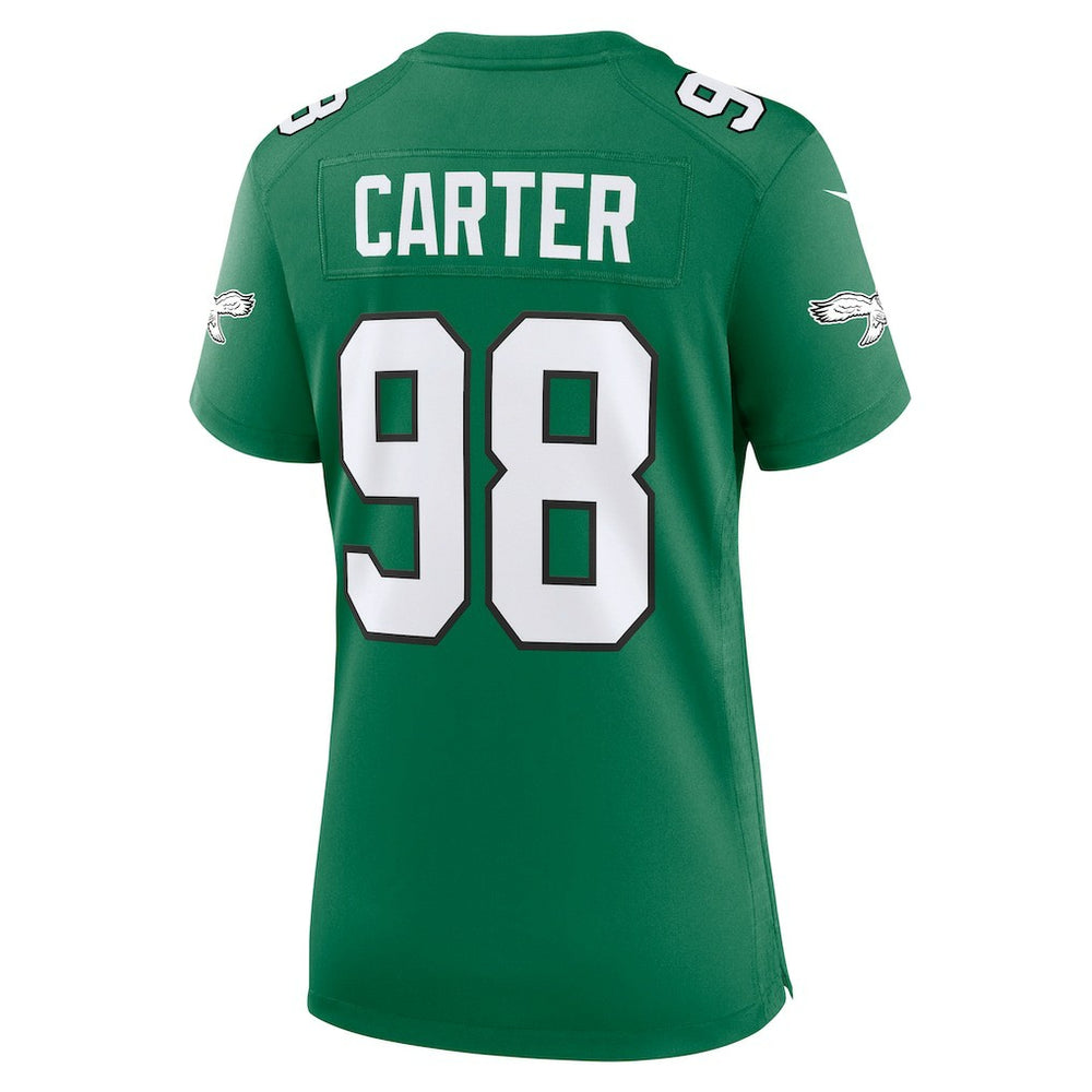 Jalen Carter Philadelphia Eagles Women's Alternate Game Jersey Kelly Green | Nike for Sale