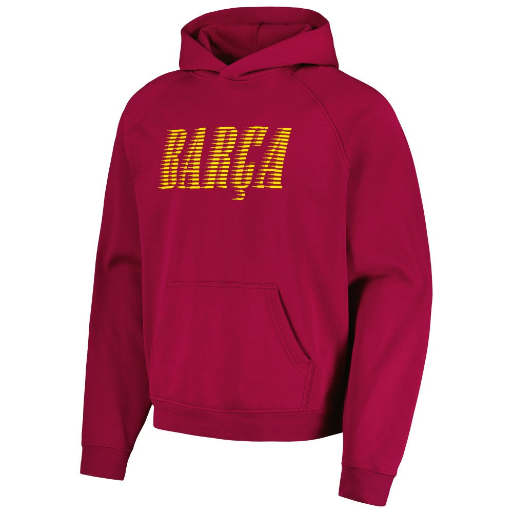 Barcelona Team Oversized Raglan Pullover Hoodie Red - FIFA World CUP