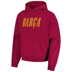 Barcelona Team Oversized Raglan Pullover Hoodie Red - FIFA World CUP