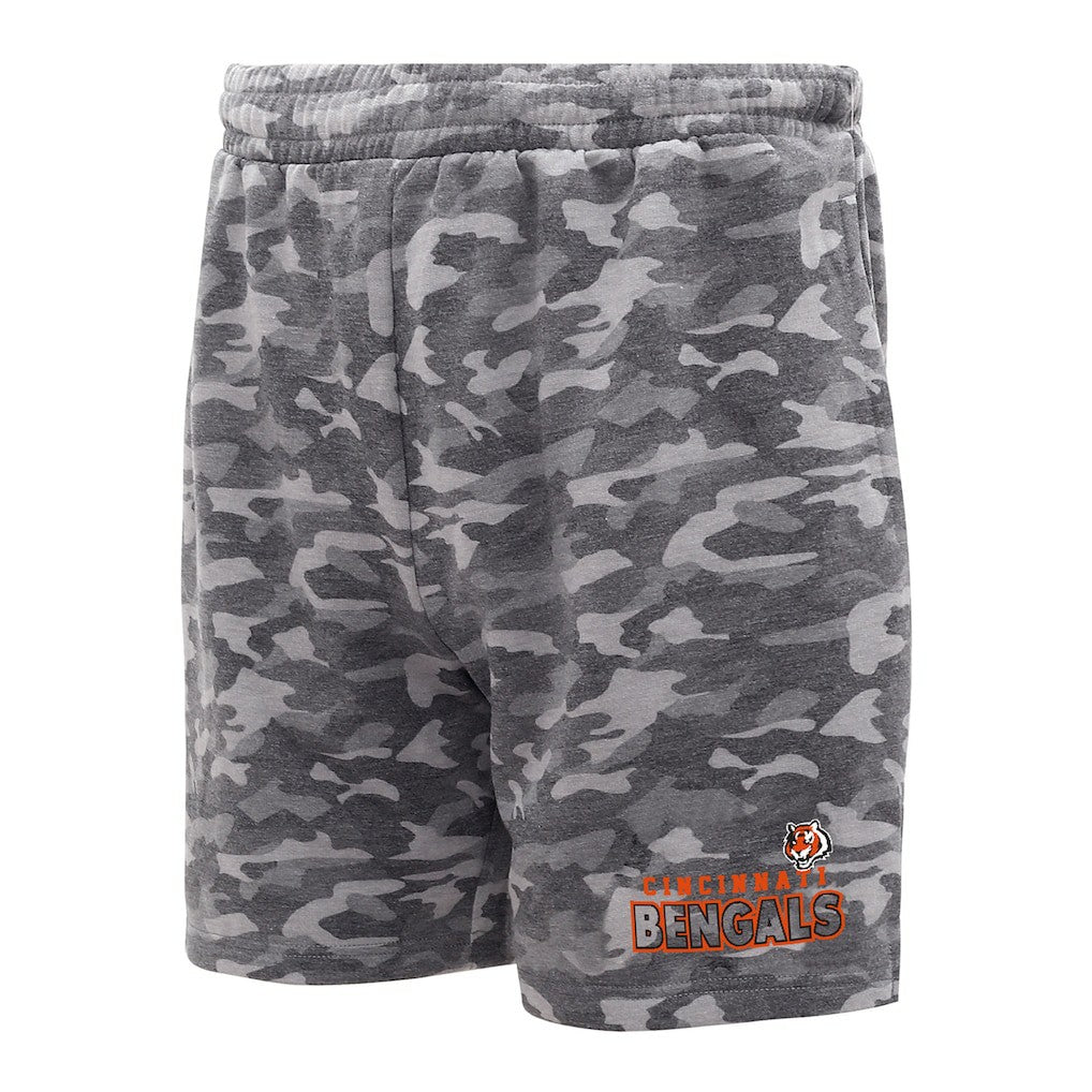 Cincinnati Bengals Concepts Sport Biscayne Camo Shorts Charcoal | NFL