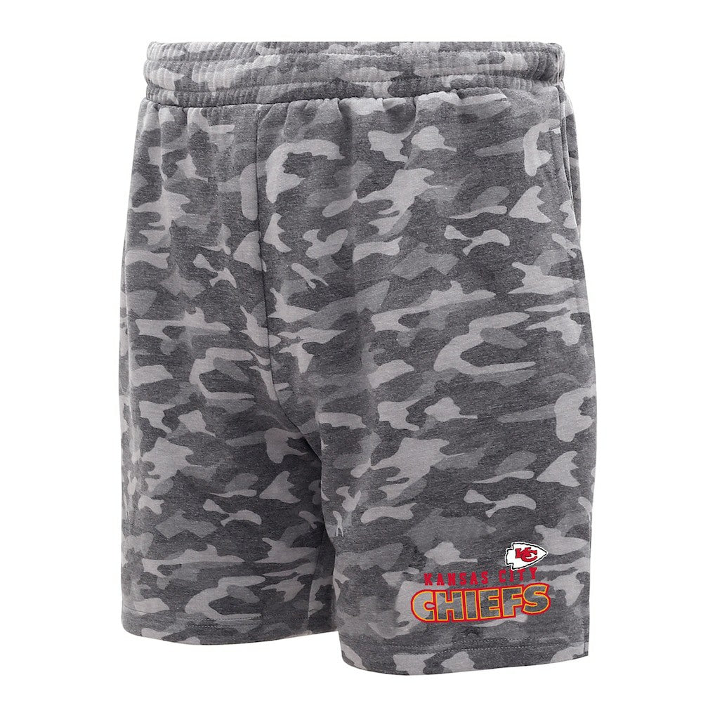 Kansas City Chiefs Concepts Sport Biscayne Camo Shorts Charcoal | NFL