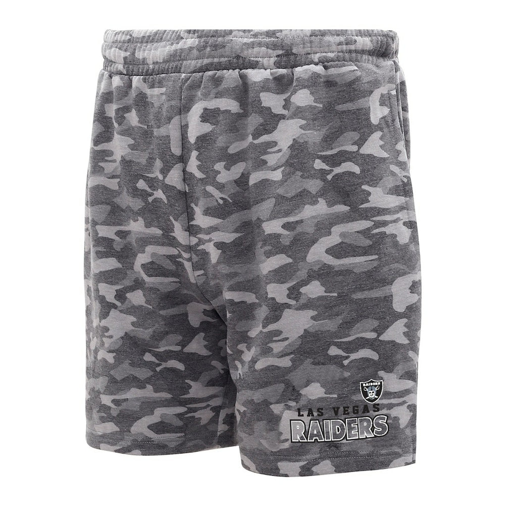 Las Vegas Raiders Concepts Sport Biscayne Camo Shorts Charcoal | NFL