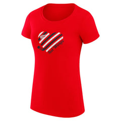 Detroit Red Wings G-III 4Her by Carl Banks Women's Super-Slim Fit Lightweight Heart T-Shirt - Red - NHL
