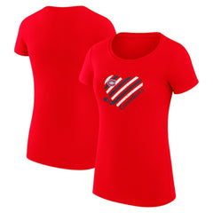 Montreal Canadiens G-III 4Her by Carl Banks Women's Super-Slim Fit Lightweight Heart T-Shirt - Red - NHL