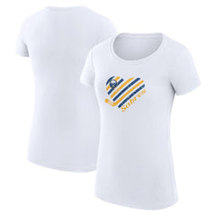 Buffalo Sabres G-III 4Her by Carl Banks Women's Super-Slim Fit Lightweight Heart T-Shirt - White - NHL