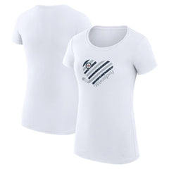 Winnipeg Jets G-III 4Her by Carl Banks Women's Super-Slim Fit Lightweight Heart T-Shirt - White - NHL