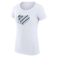 Winnipeg Jets G-III 4Her by Carl Banks Women's Super-Slim Fit Lightweight Heart T-Shirt - White - NHL