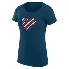 Washington Capitals G-III 4Her by Carl Banks Women's Super-Slim Fit Lightweight Heart T-Shirt - Navy - NHL