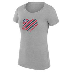 Montreal Canadiens G-III 4Her by Carl Banks Women's Super-Slim Fit Lightweight Heart T-Shirt - Heather Gray - NHL