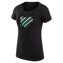 Dallas Stars G-III 4Her by Carl Banks Women's Super-Slim Fit Lightweight Heart T-Shirt - Black - NHL