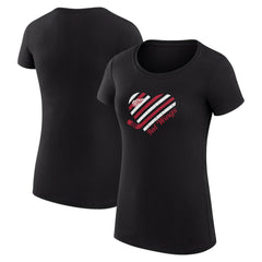Detroit Red Wings G-III 4Her by Carl Banks Women's Super-Slim Fit Lightweight Heart T-Shirt - Black - NHL