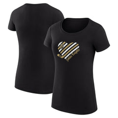 Vegas Golden Knights G-III 4Her by Carl Banks Women's Super-Slim Fit Lightweight Heart T-Shirt - Black - NHL