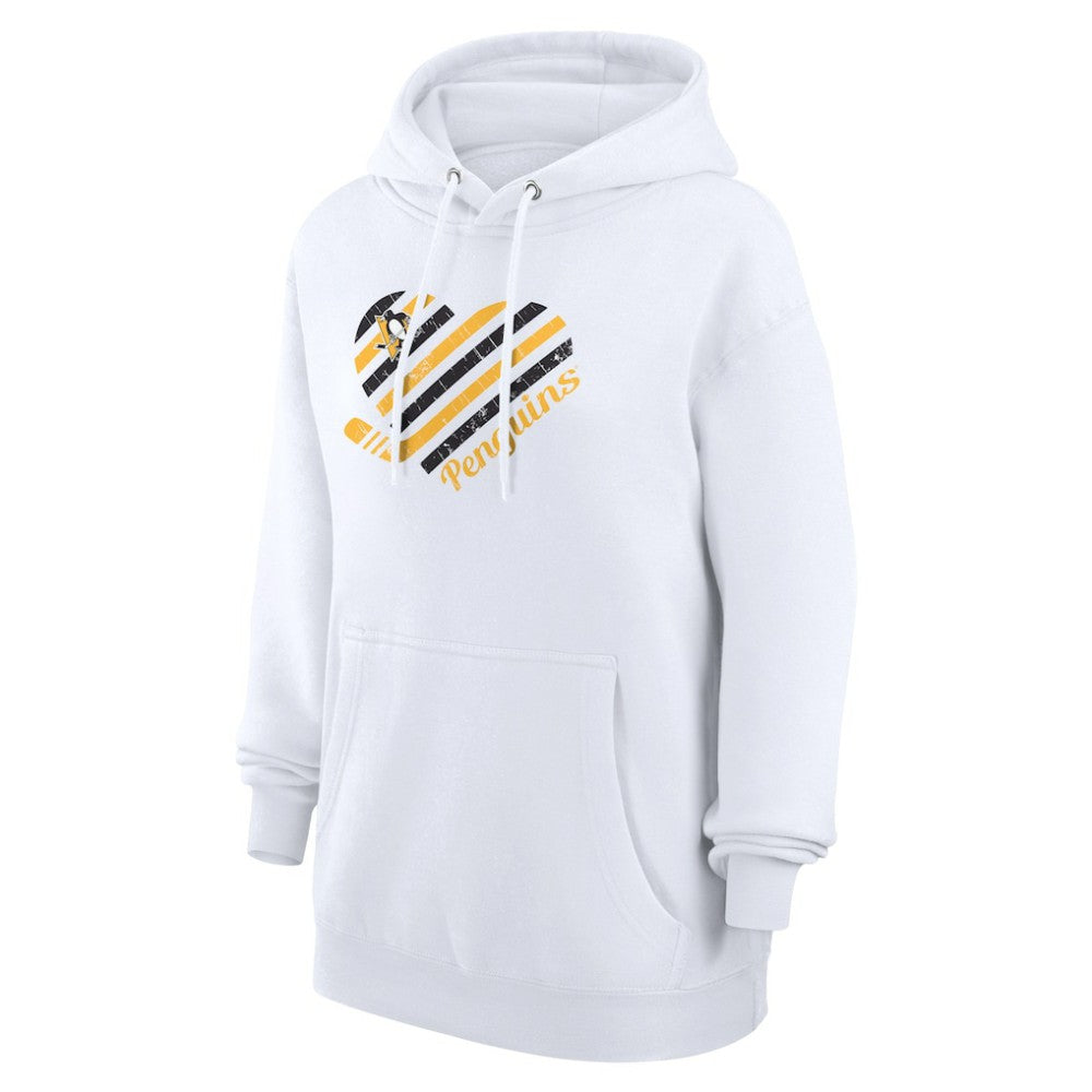 Pittsburgh Penguins G-III 4Her by Carl Banks Women's Heart Pullover Hoodie - White - NHL