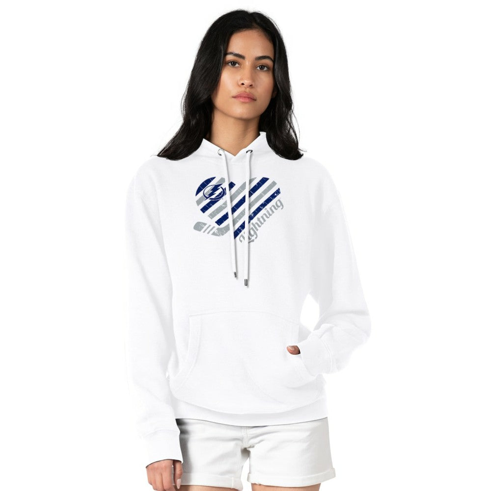 Tampa Bay Lightning G-III 4Her by Carl Banks Women's Heart Pullover Hoodie - White - NHL