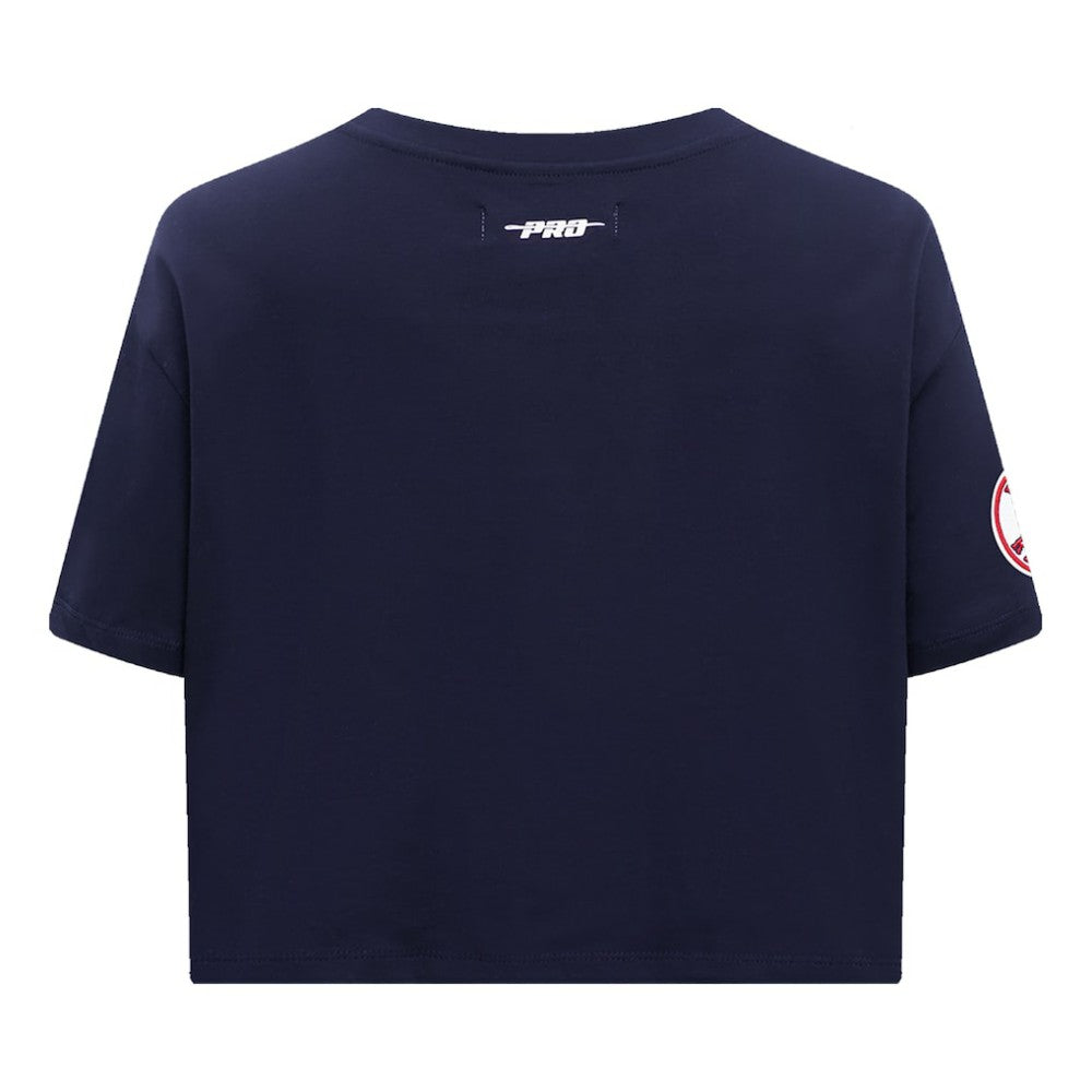 Boston Red Sox Pro Standard Women's Painted Sky Boxy Cropped T-Shirt - MLB