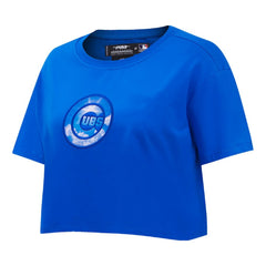 Chicago Cubs Pro Standard Women's Painted Sky Boxy Cropped T-Shirt - MLB