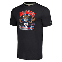 Buffalo Bills Homage Unisex Monsters of the Gridiron Halloween Tri-Blend T-Shirt Charcoal | NFL