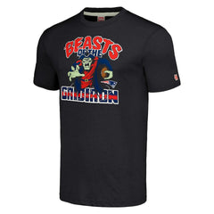 New England Patriots Homage Unisex Monsters of the Gridiron Halloween Tri-Blend T-Shirt Charcoal | NFL