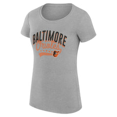 Baltimore Orioles G-III 4Her by Carl Banks Women's Super-Slim Fit Lightweight Filigree Team T-Shirt - MLB
