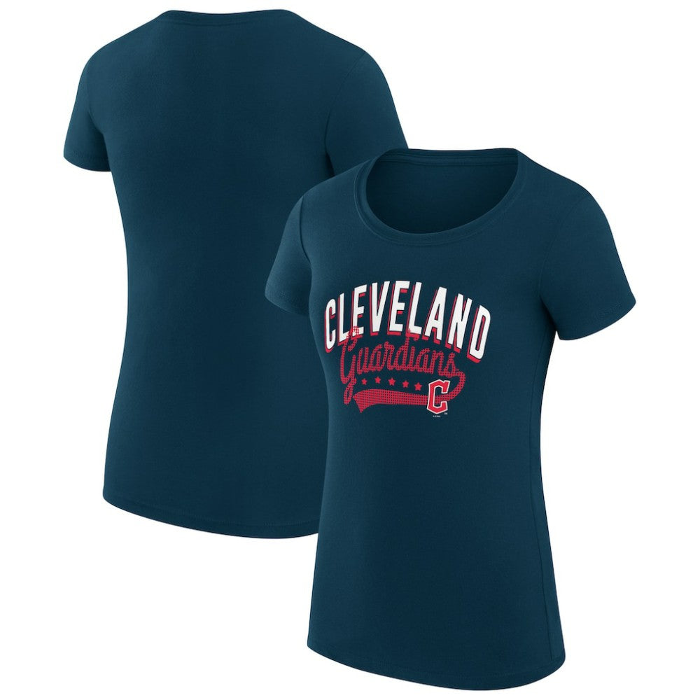 Cleveland Guardians G-III 4Her by Carl Banks Women's Super-Slim Fit Lightweight Filigree Team T-Shirt - MLB