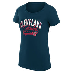 Cleveland Guardians G-III 4Her by Carl Banks Women's Super-Slim Fit Lightweight Filigree Team T-Shirt - MLB