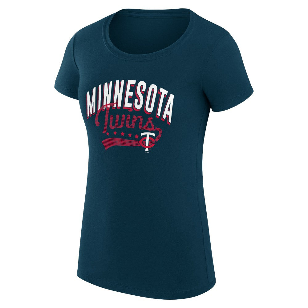 Minnesota Twins G-III 4Her by Carl Banks Women's Super-Slim Fit Lightweight Filigree Team T-Shirt - MLB