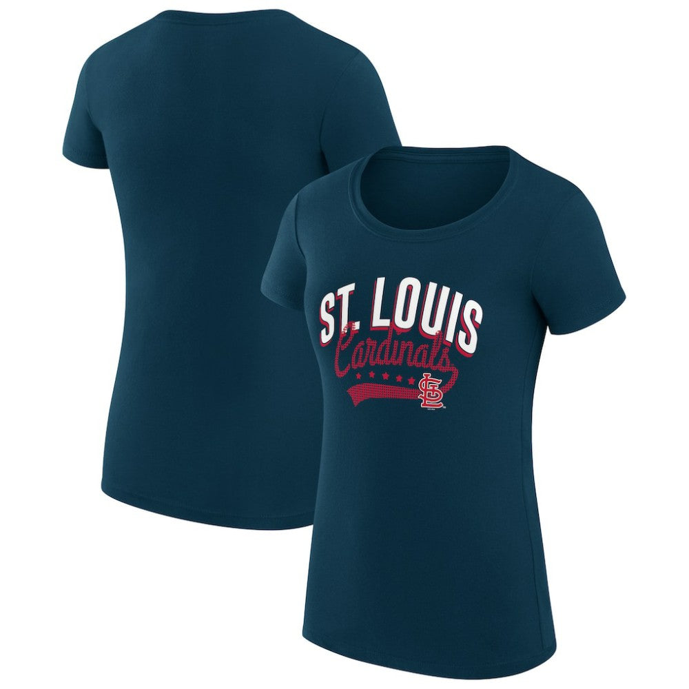 St. Louis Cardinals G-III 4Her by Carl Banks Women's Super-Slim Fit Lightweight Filigree Team T-Shirt - MLB
