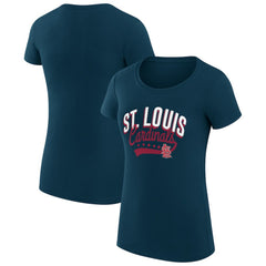 St. Louis Cardinals G-III 4Her by Carl Banks Women's Super-Slim Fit Lightweight Filigree Team T-Shirt - MLB