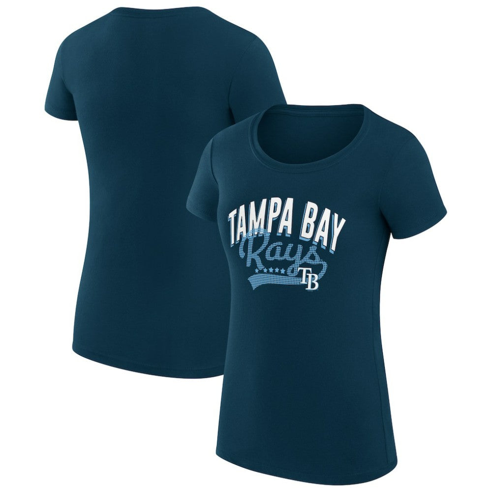Tampa Bay Rays G-III 4Her by Carl Banks Women's Super-Slim Fit Lightweight Filigree Team T-Shirt - MLB