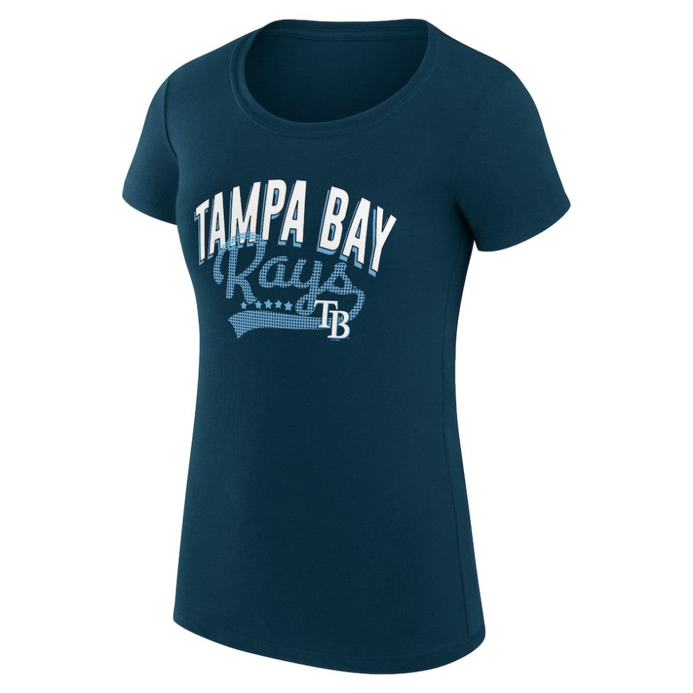 Tampa Bay Rays G-III 4Her by Carl Banks Women's Super-Slim Fit Lightweight Filigree Team T-Shirt - MLB