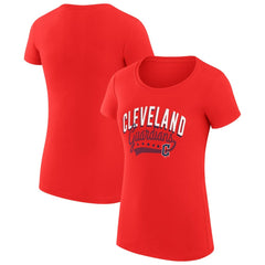 Cleveland Guardians G-III 4Her by Carl Banks Women's Super-Slim Fit Lightweight Filigree Team T-Shirt - MLB