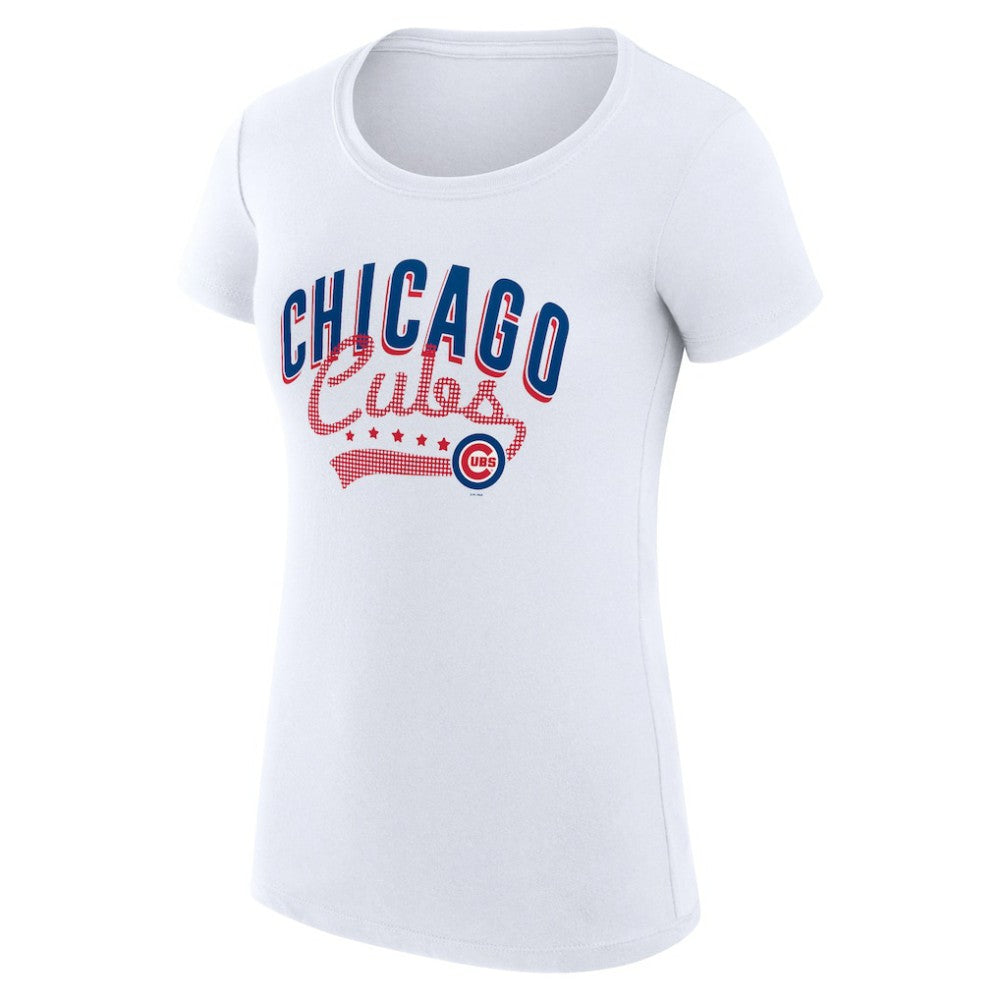 Chicago Cubs G-III 4Her by Carl Banks Women's Super-Slim Fit Lightweight Filigree Team T-Shirt - MLB