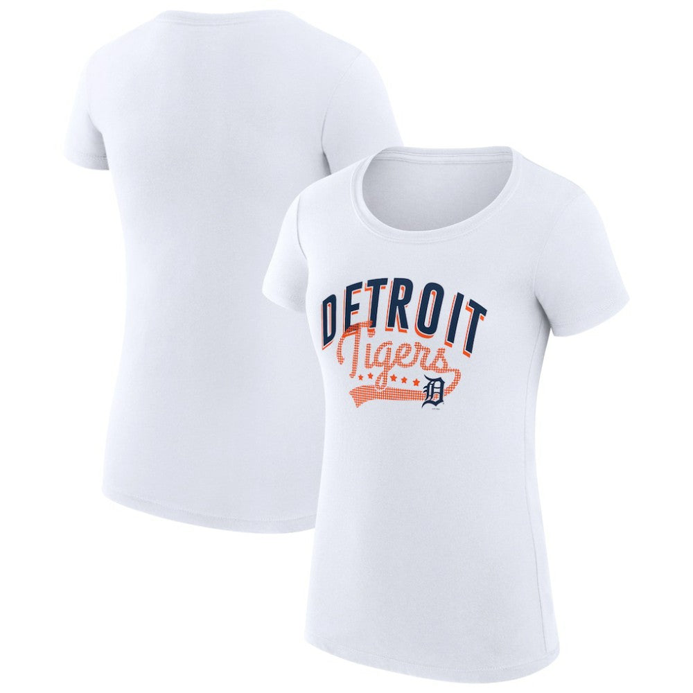 Detroit Tigers G-III 4Her by Carl Banks Women's Super-Slim Fit Lightweight Filigree Team T-Shirt - MLB
