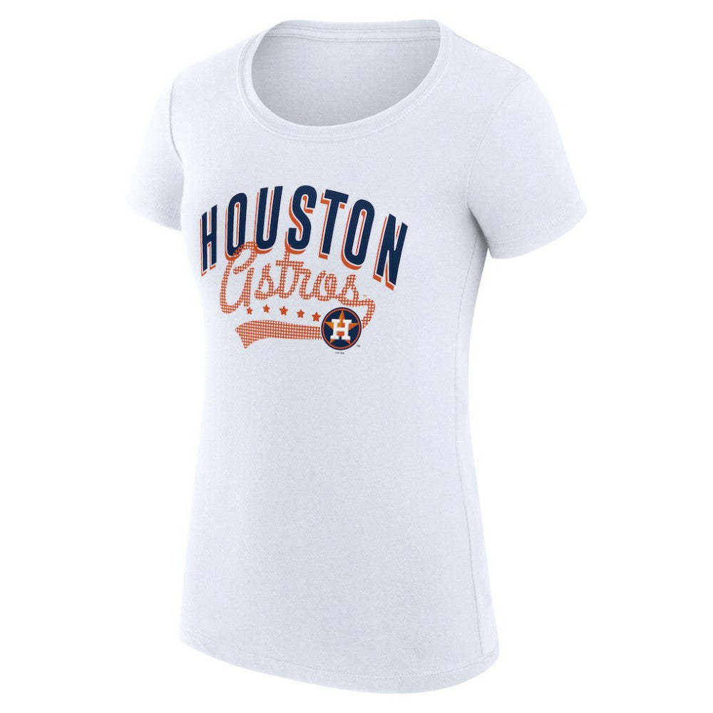 Houston Astros G-III 4Her by Carl Banks Women's Super-Slim Fit Lightweight Filigree Team T-Shirt - MLB