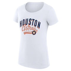 Houston Astros G-III 4Her by Carl Banks Women's Super-Slim Fit Lightweight Filigree Team T-Shirt - MLB