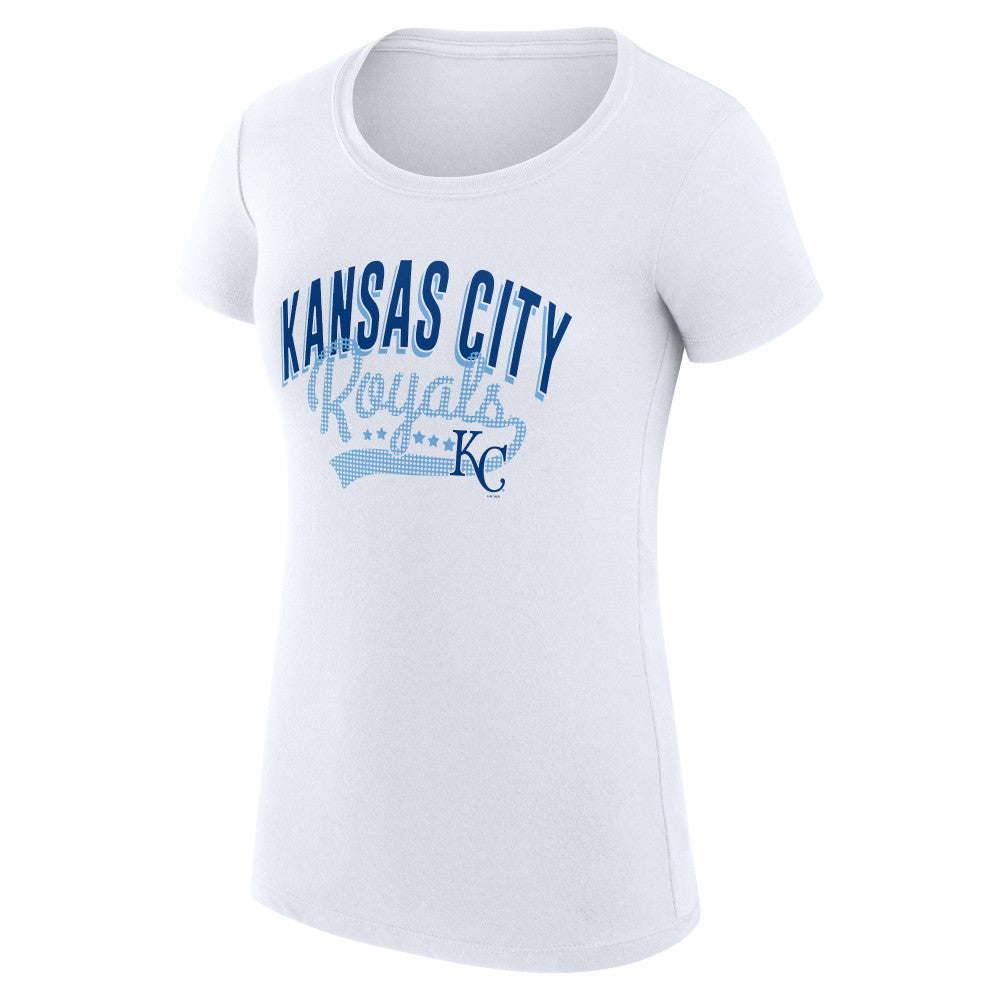 Kansas City Royals G-III 4Her by Carl Banks Women's Super-Slim Fit Lightweight Filigree Team T-Shirt - MLB