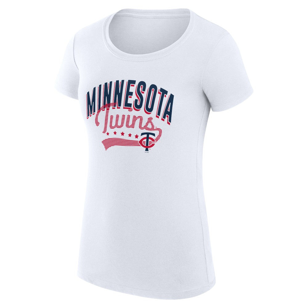 Minnesota Twins G-III 4Her by Carl Banks Women's Super-Slim Fit Lightweight Filigree Team T-Shirt - MLB