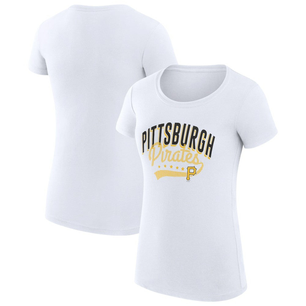 Pittsburgh Pirates G-III 4Her by Carl Banks Women's Super-Slim Fit Lightweight Filigree Team T-Shirt - MLB