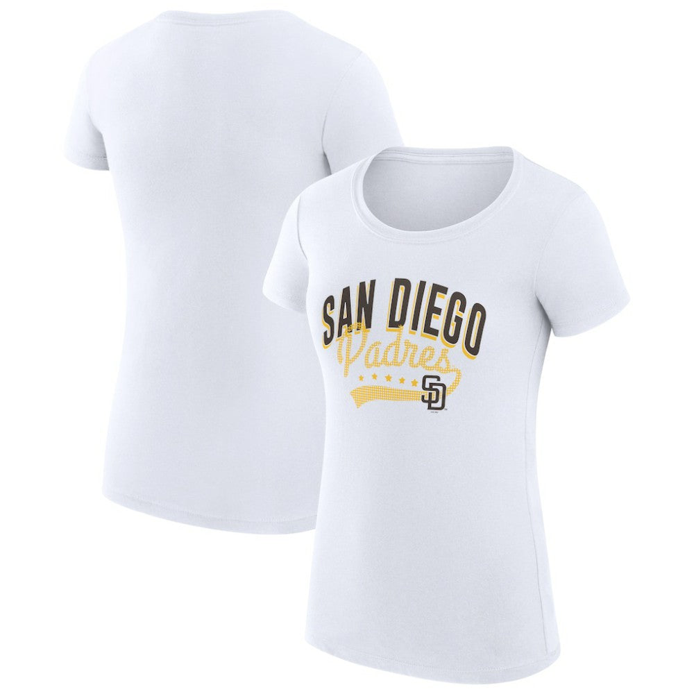 San Diego Padres G-III 4Her by Carl Banks Women's Super-Slim Fit Lightweight Filigree Team T-Shirt - MLB