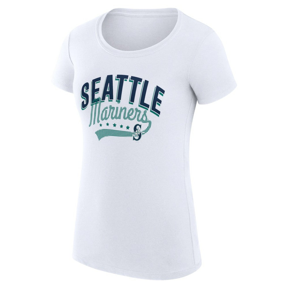 Seattle Mariners G-III 4Her by Carl Banks Women's Super-Slim Fit Lightweight Filigree Team T-Shirt - MLB