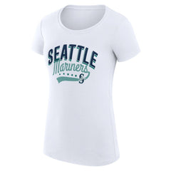 Seattle Mariners G-III 4Her by Carl Banks Women's Super-Slim Fit Lightweight Filigree Team T-Shirt - MLB